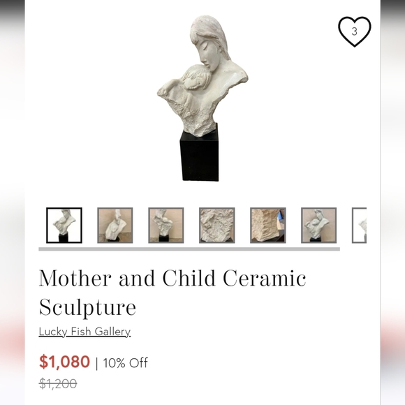 1984 David Fisher Austin Productions, First Moments Sculpture Mother Child 17” - Picture 16 of 16